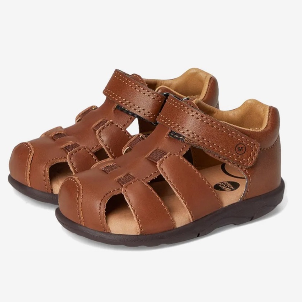 Stride Rite Brown Leather Fisherman Sandals